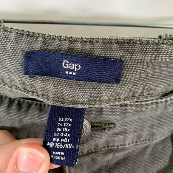 Gap Pants Women's 12 Solid Grey Pull On Elastic Waist High Rise - Picture 4 of 9